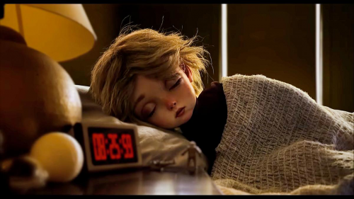 little boy dreaming