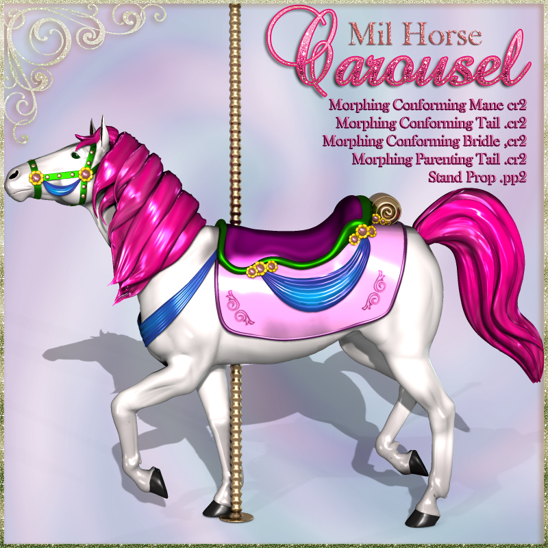 Carousel Mil Horse by N/A