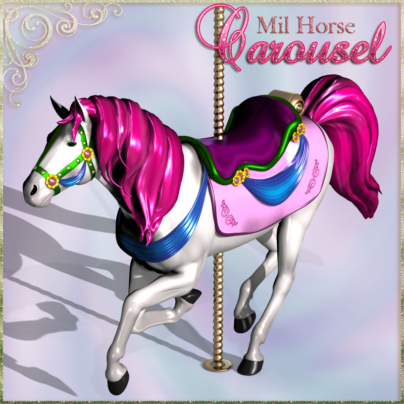 Carousel Mil Horse by N/A