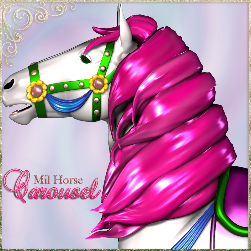 Carousel Mil Horse by N/A