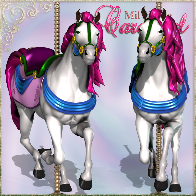 Carousel Mil Horse by N/A