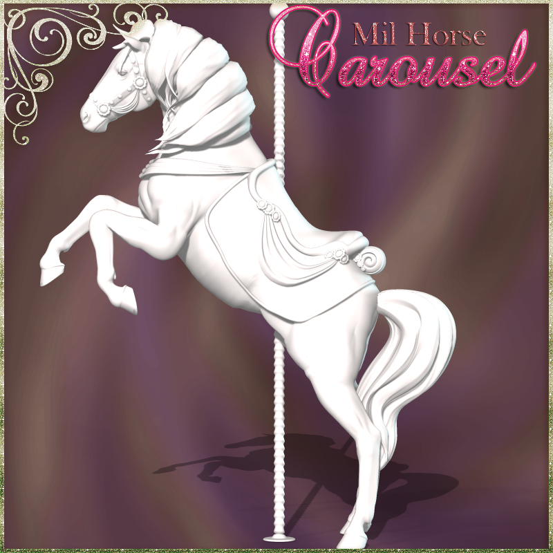 Carousel Mil Horse by N/A