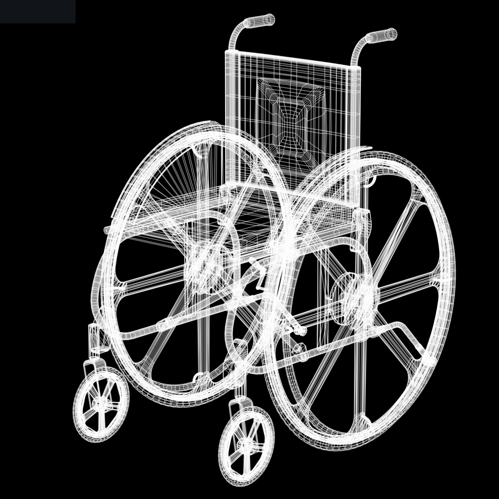 Wheelchair (for Poser and Vue) by N/A