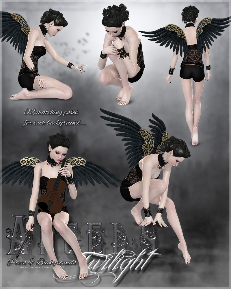 Angel's Twilight Backgrounds & Poses by N/A