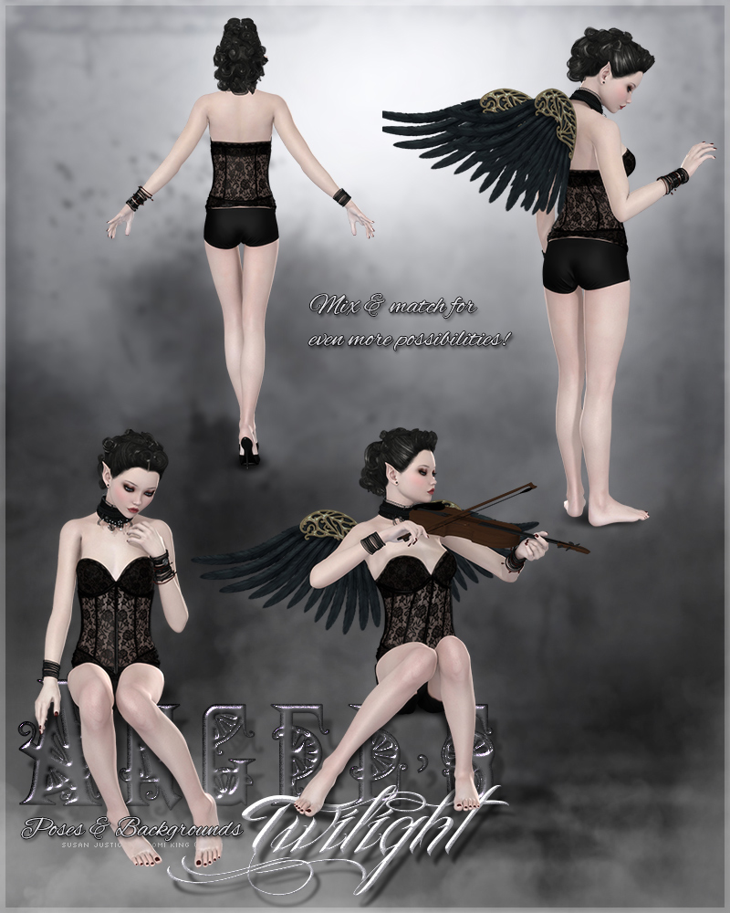 Angel's Twilight Backgrounds & Poses by N/A