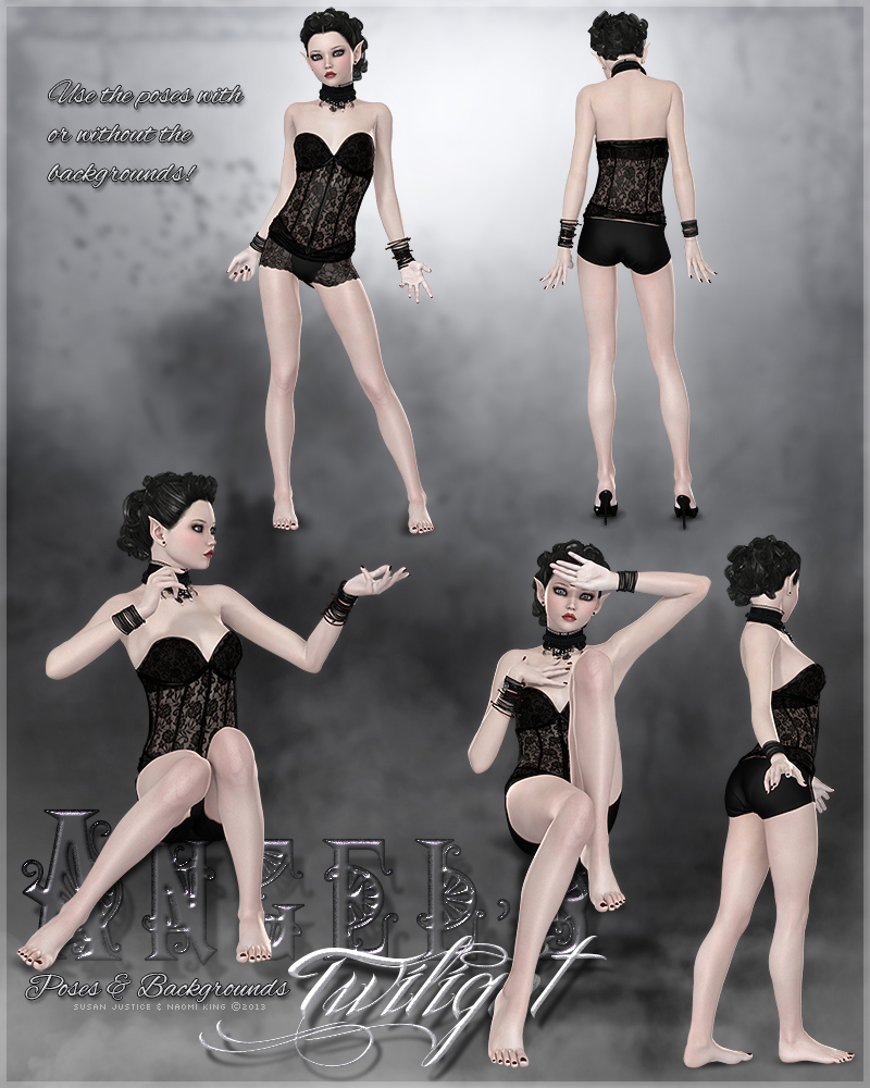 Angel's Twilight Backgrounds & Poses by N/A