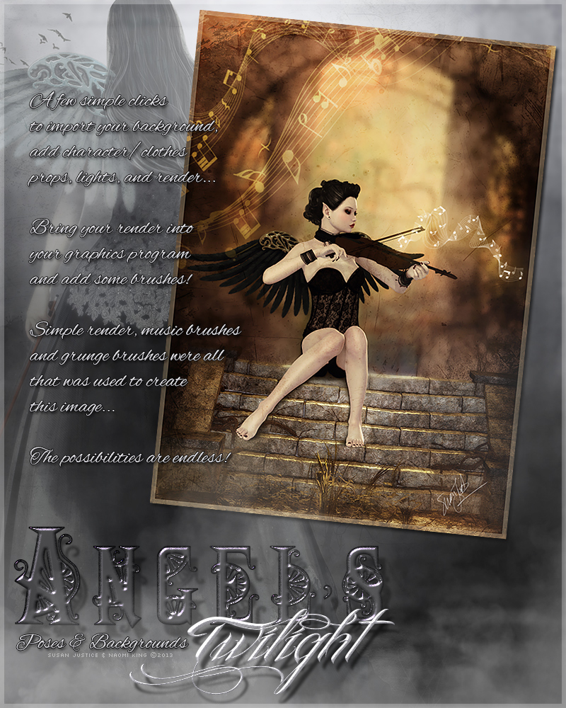 Angel's Twilight Backgrounds & Poses by N/A