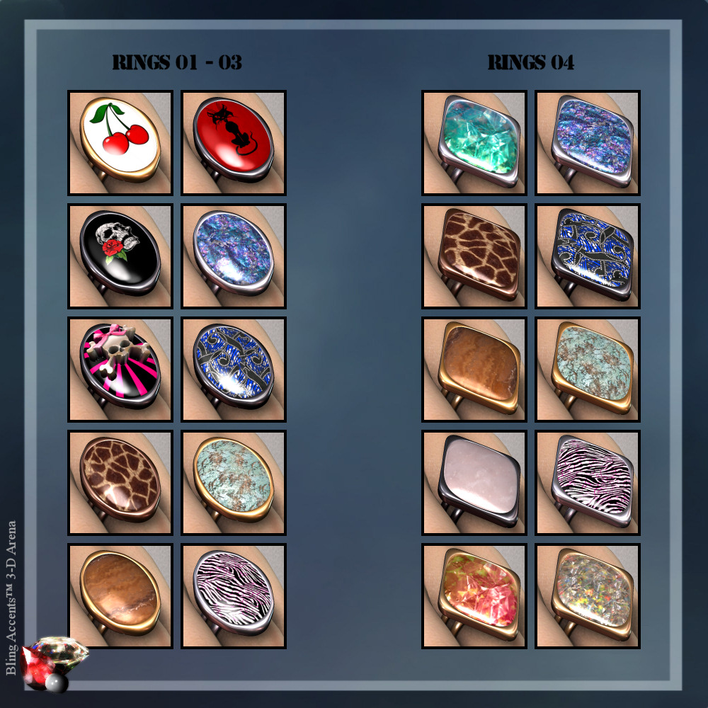 Bling Accents : Big Rings by N/A