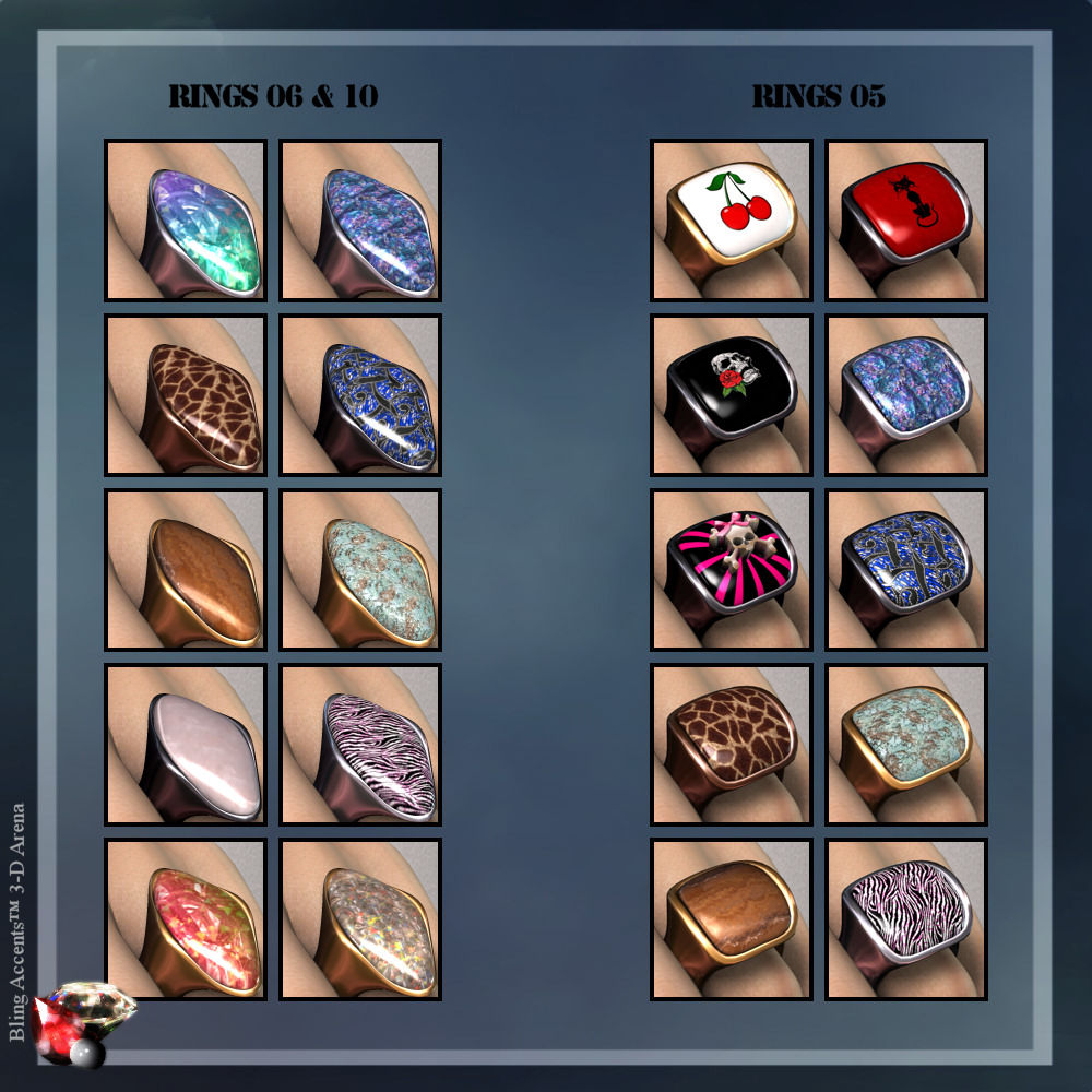 Bling Accents : Big Rings by N/A