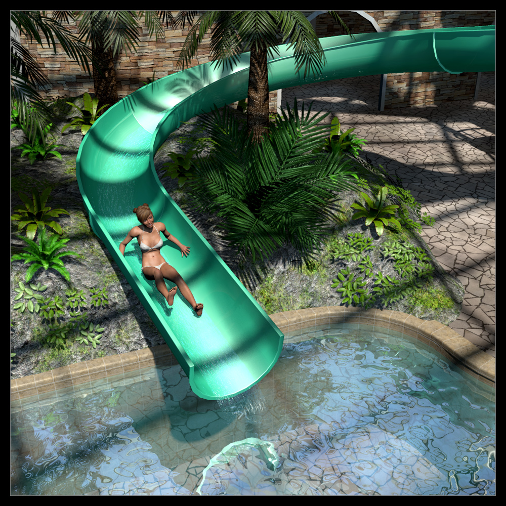 Tropical indoor public pool by N/A