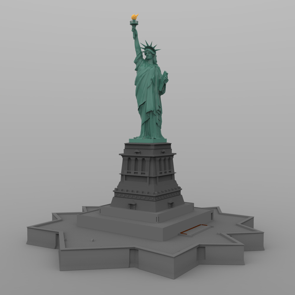 Statue of Liberty (for Wavefront OBJ and Vue) by N/A