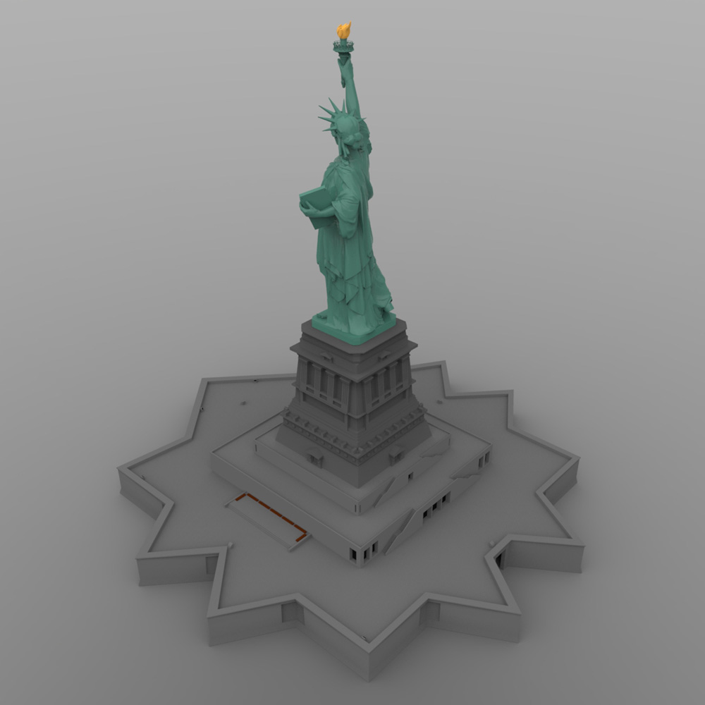 Statue of Liberty (for Wavefront OBJ and Vue) by N/A