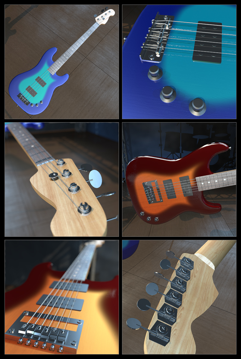 Rock band instruments and stage by N/A