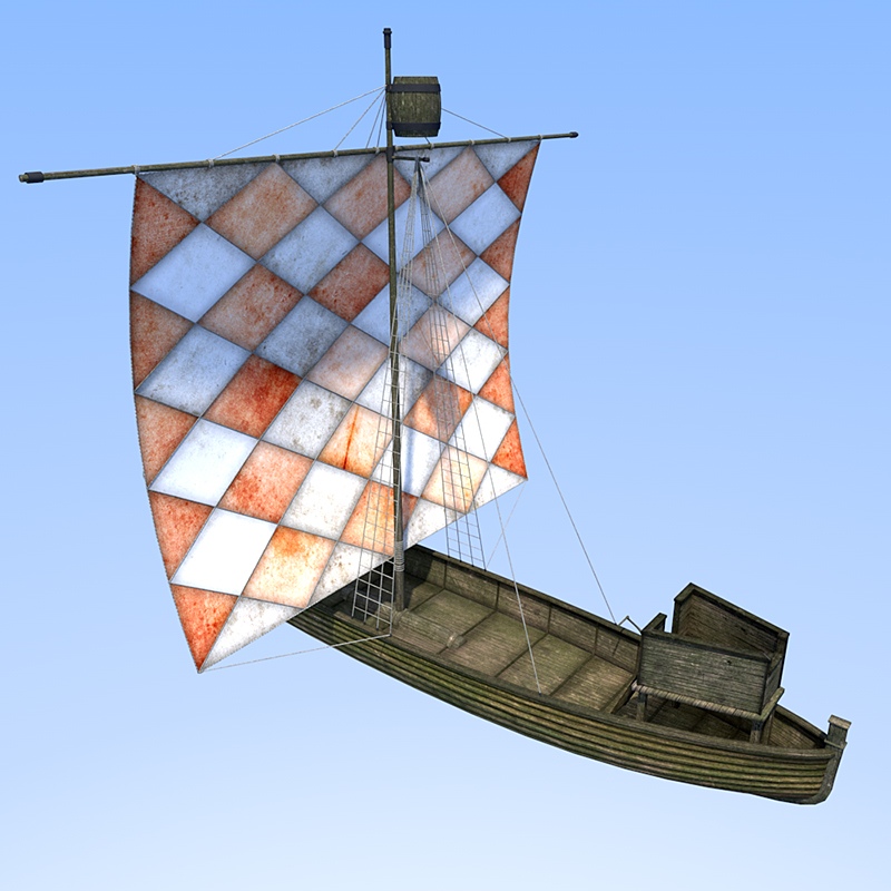 Medieval sailboat by N/A