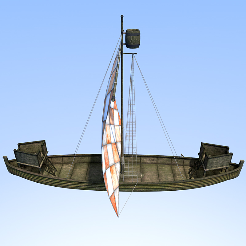 Medieval sailboat by N/A