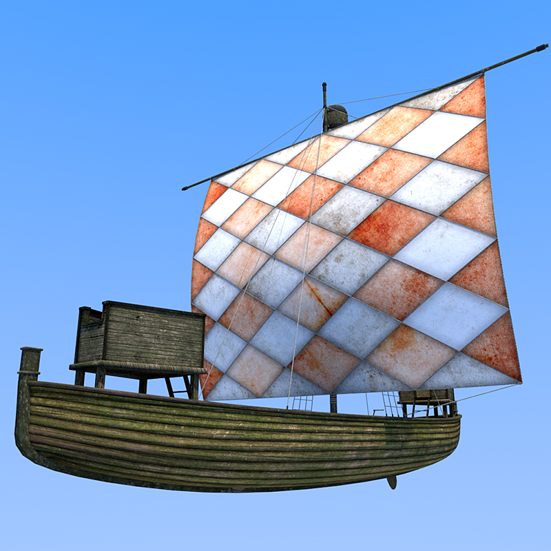 Medieval sailboat by N/A