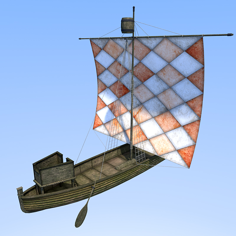 Medieval sailboat by N/A