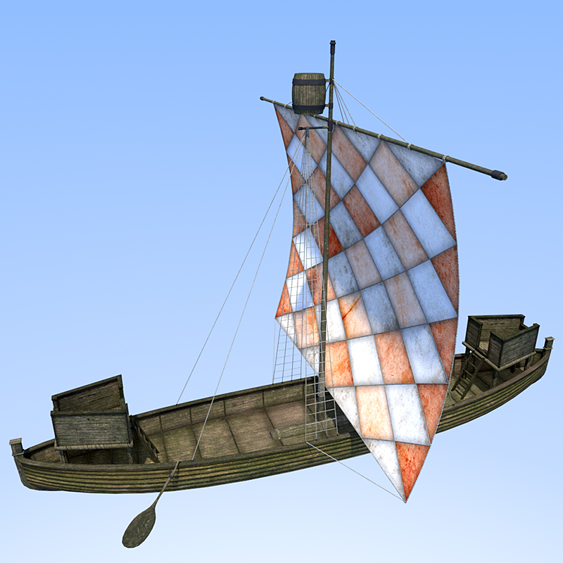 Medieval sailboat by N/A