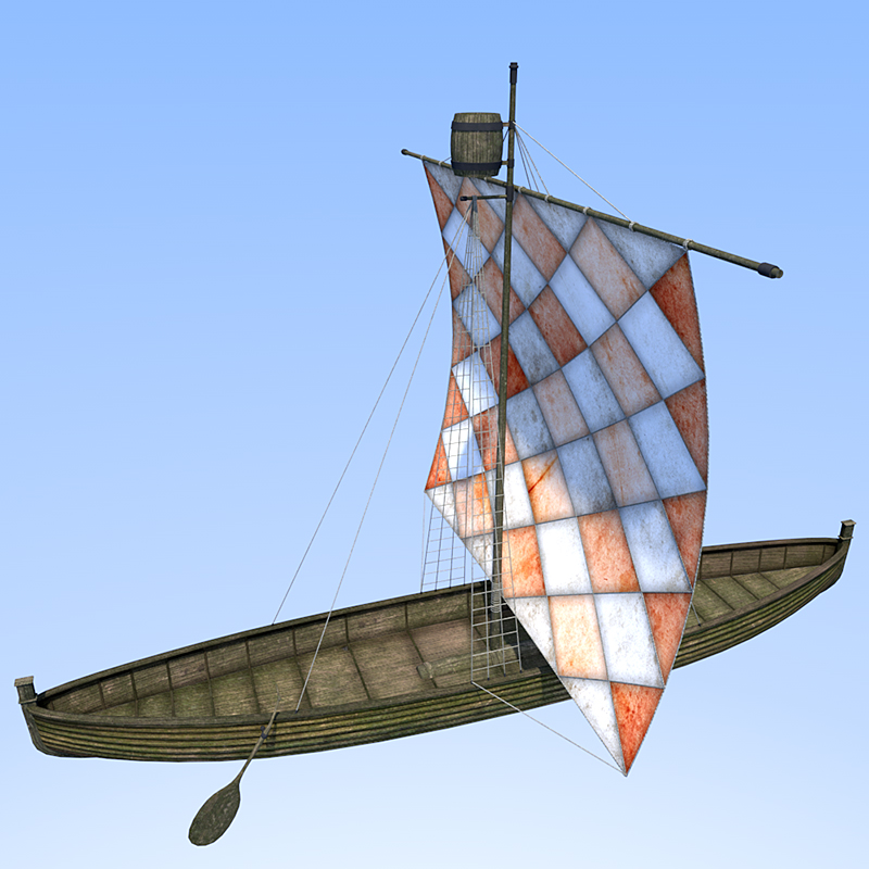 Medieval sailboat by N/A