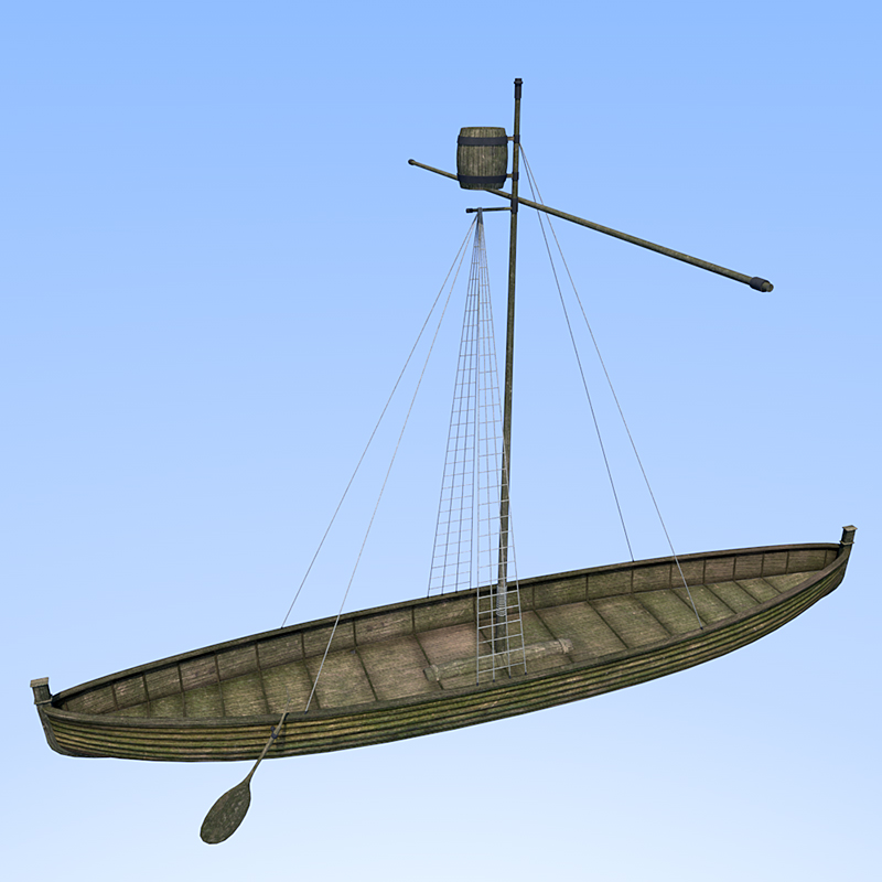 Medieval sailboat by N/A