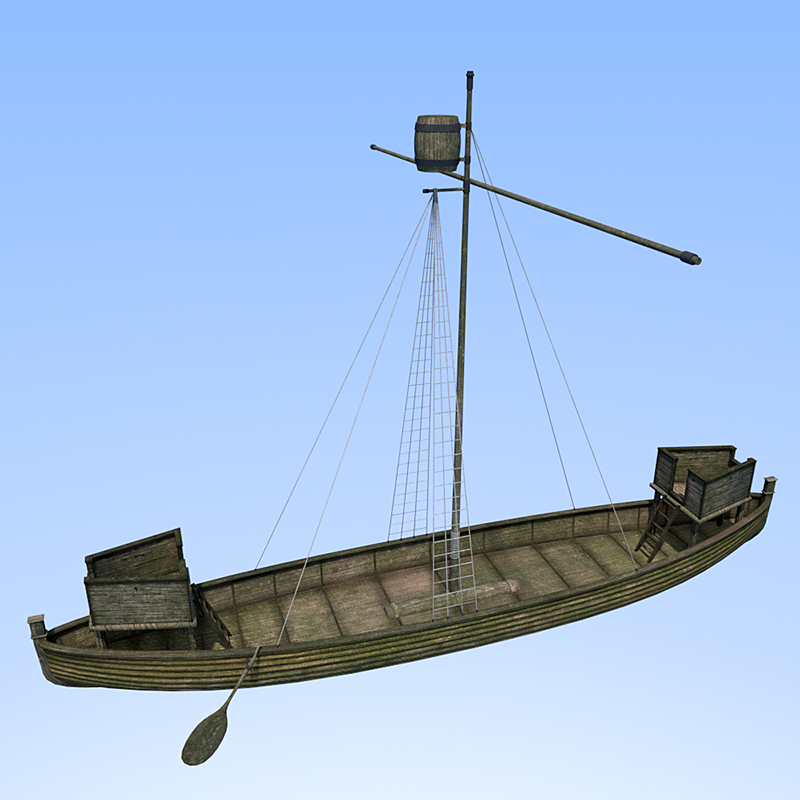 Medieval sailboat by N/A