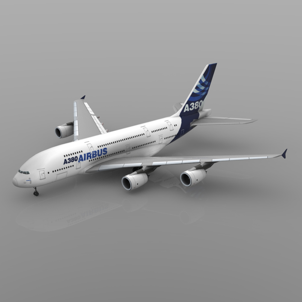 Airbus A380 for Wavefront OBJ and Vue by N/A