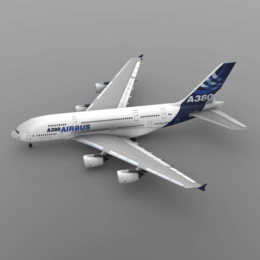 Airbus A380 for Wavefront OBJ and Vue by N/A