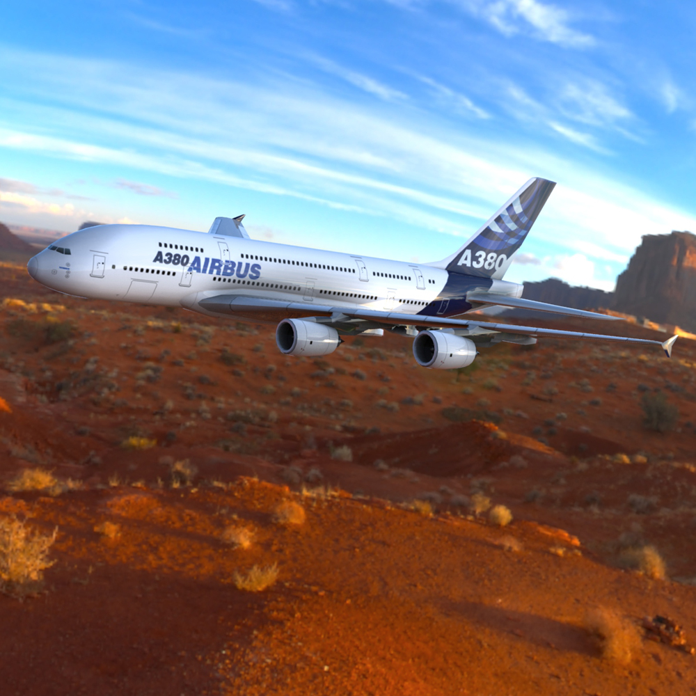 Airbus A380 for Wavefront OBJ and Vue by N/A