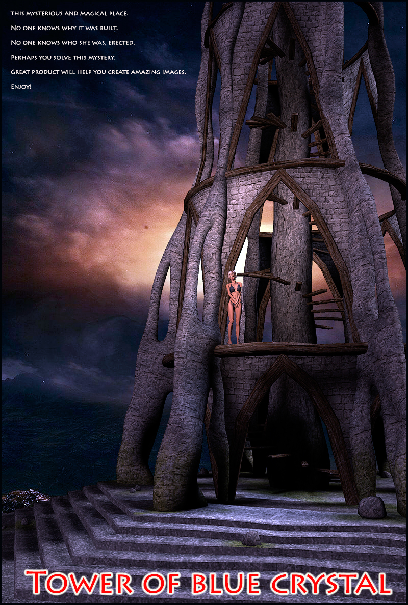 Tower of blue crystal by N/A