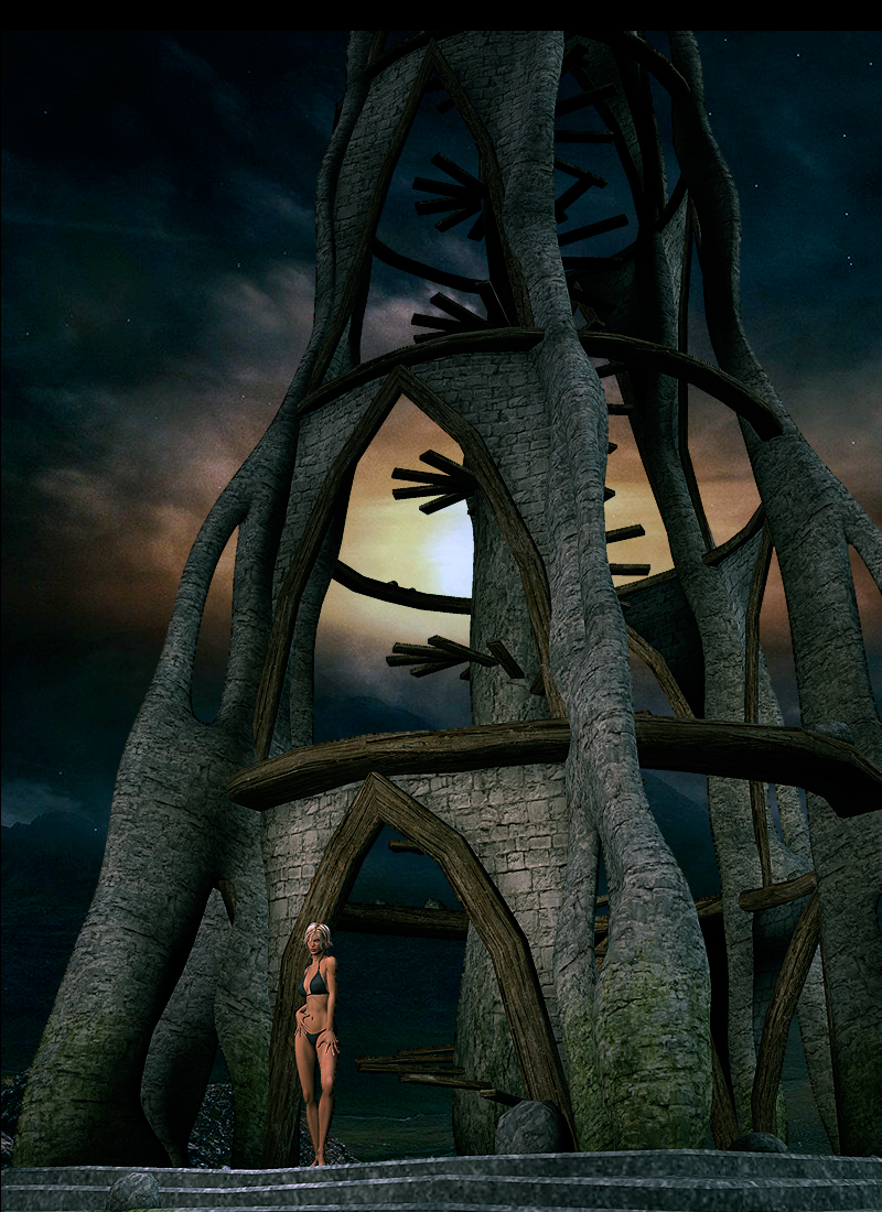Tower of blue crystal by N/A