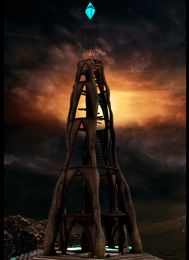 Tower of blue crystal by N/A