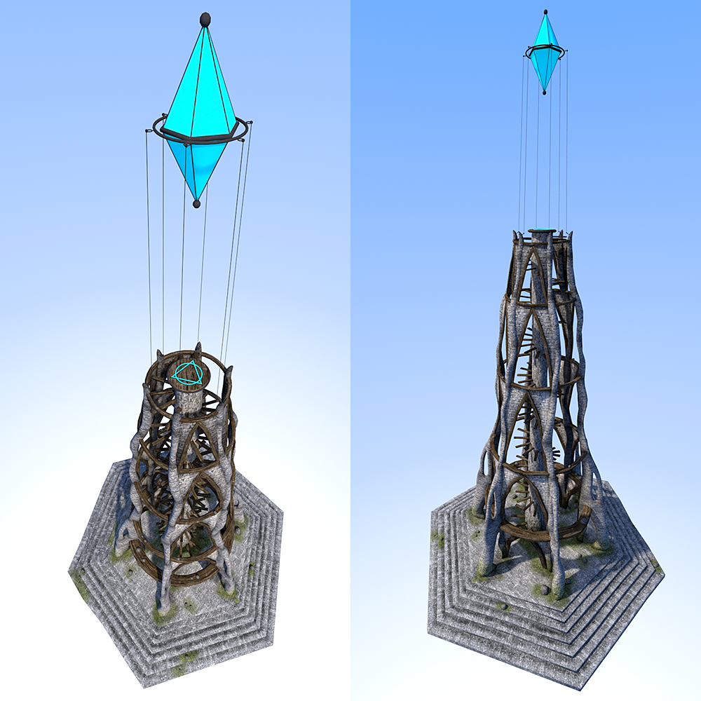 Tower of blue crystal by N/A