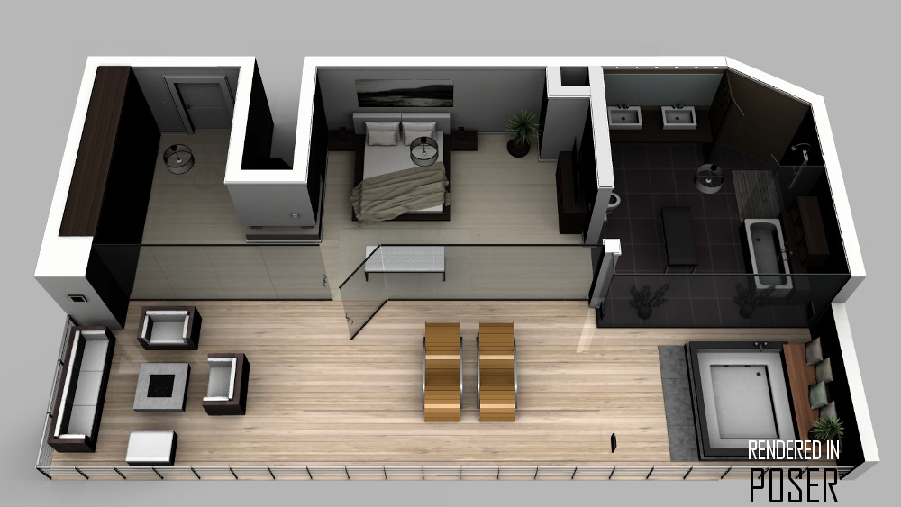 Contemporary Bedroom by N/A