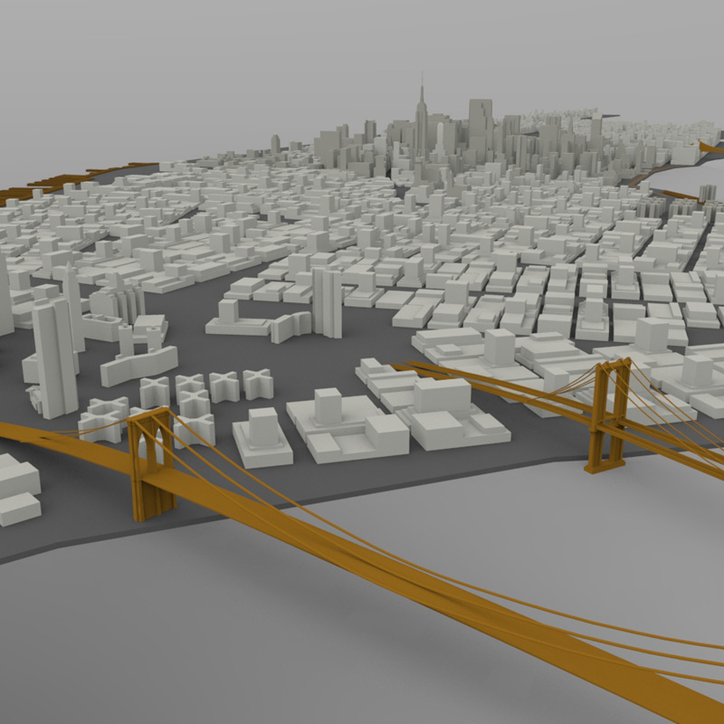 Manhattan Island Cityscape (for Wavefront OBJ) by N/A