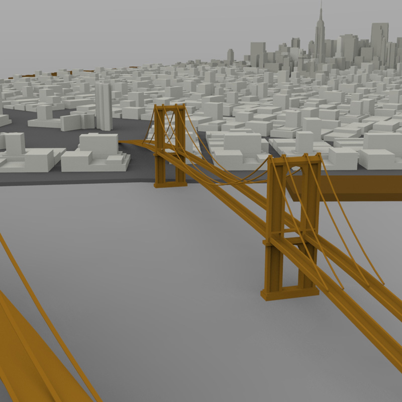 Manhattan Island Cityscape (for Wavefront OBJ) by N/A