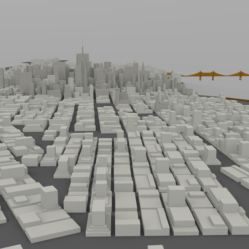 Manhattan Island Cityscape (for Wavefront OBJ) by N/A