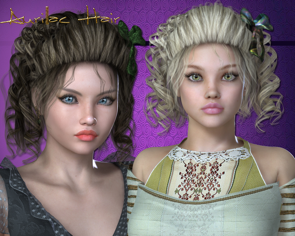 Aurillac Hair for V4 and G1, G2 by N/A