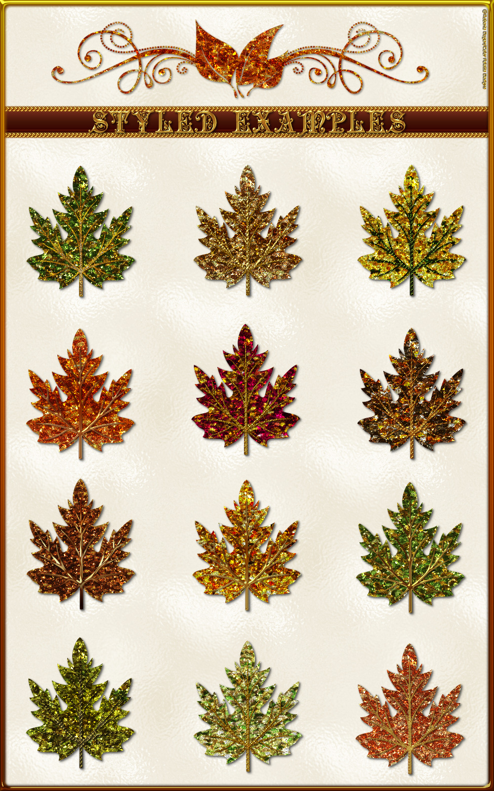 BLING! GLAMOUR GLITTER-AUTUMN Layer Styles by N/A