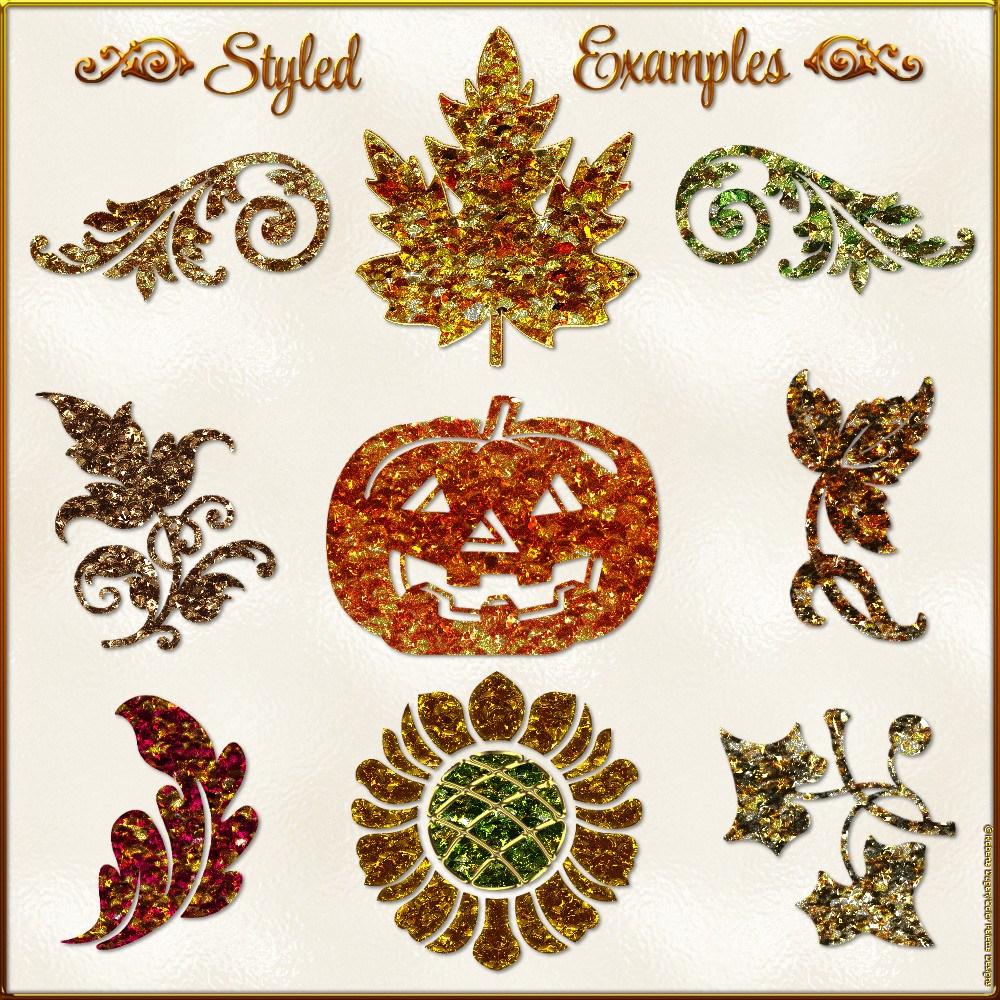 BLING! GLAMOUR GLITTER-AUTUMN Layer Styles by N/A