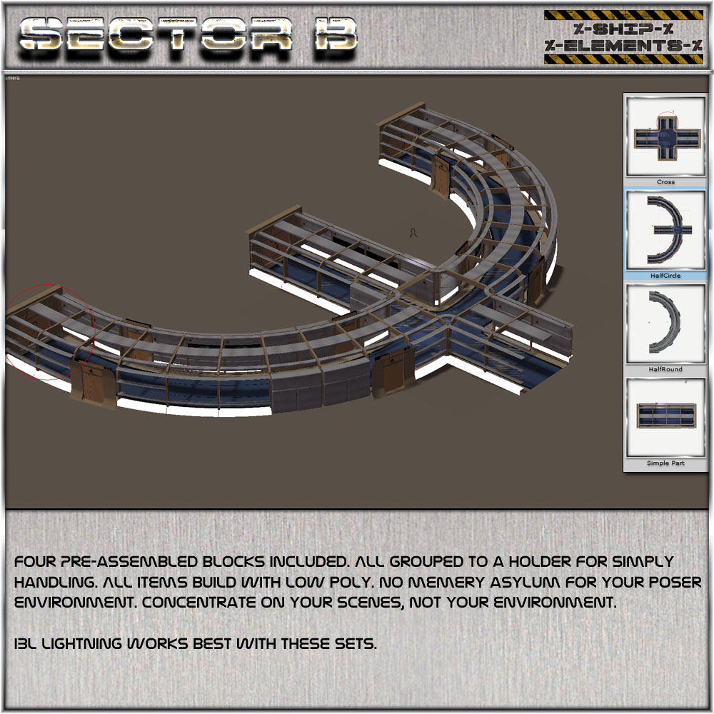 Ship Elements B1: Hallway Construction Set by N/A