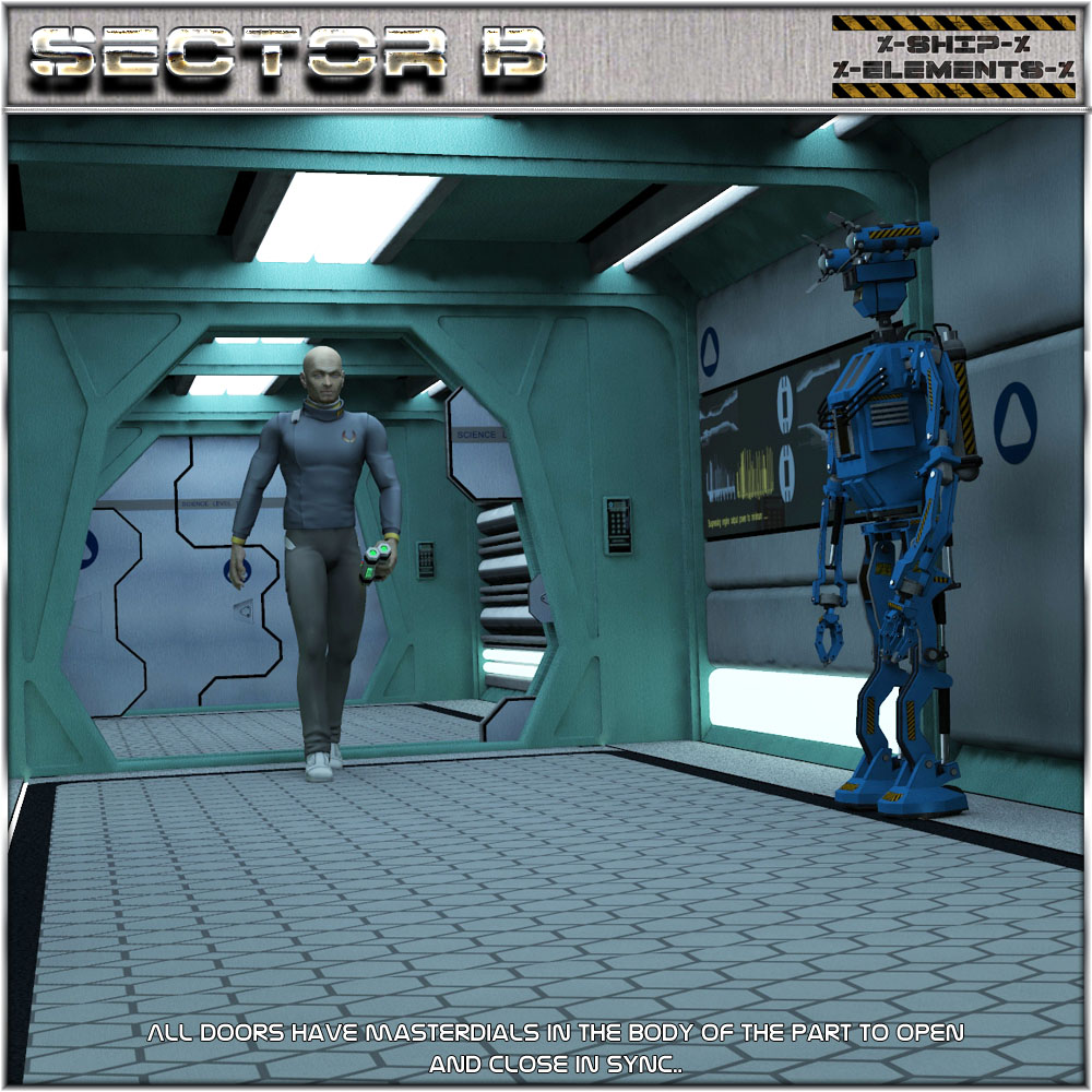 Ship Elements B1: Hallway Construction Set by N/A