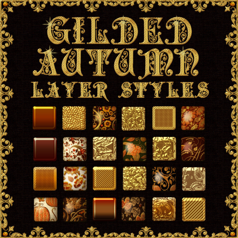 Gilded Autumn Layer Styles by N/A