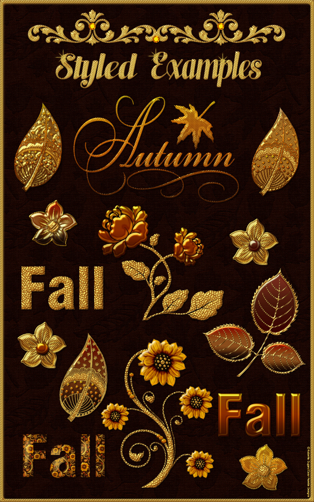 Gilded Autumn Layer Styles by N/A