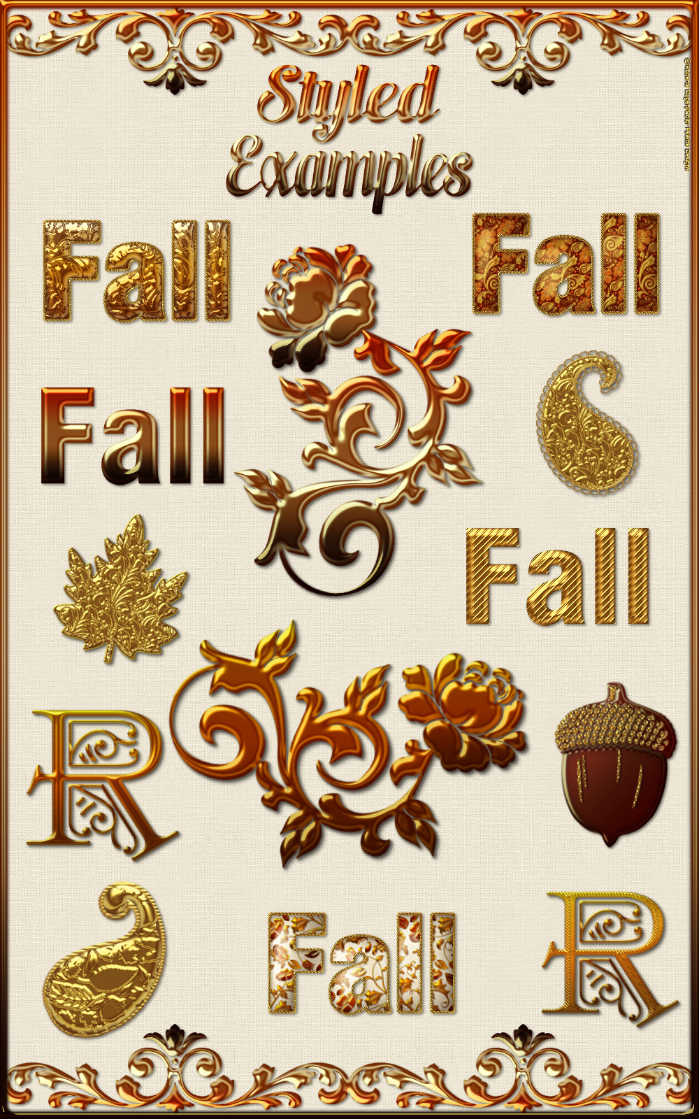 Gilded Autumn Layer Styles by N/A