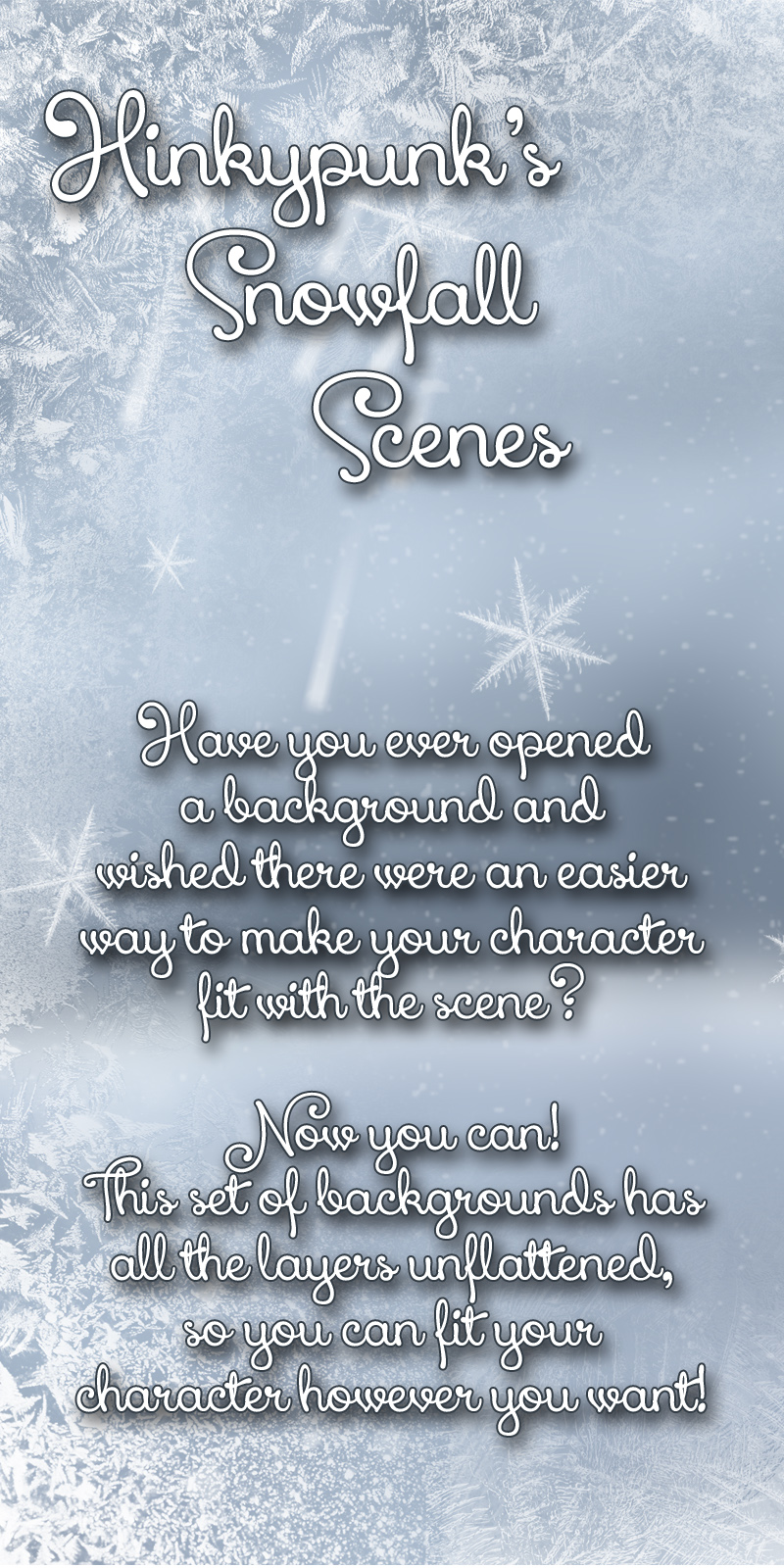 SnowFall Scenes PSDs by N/A