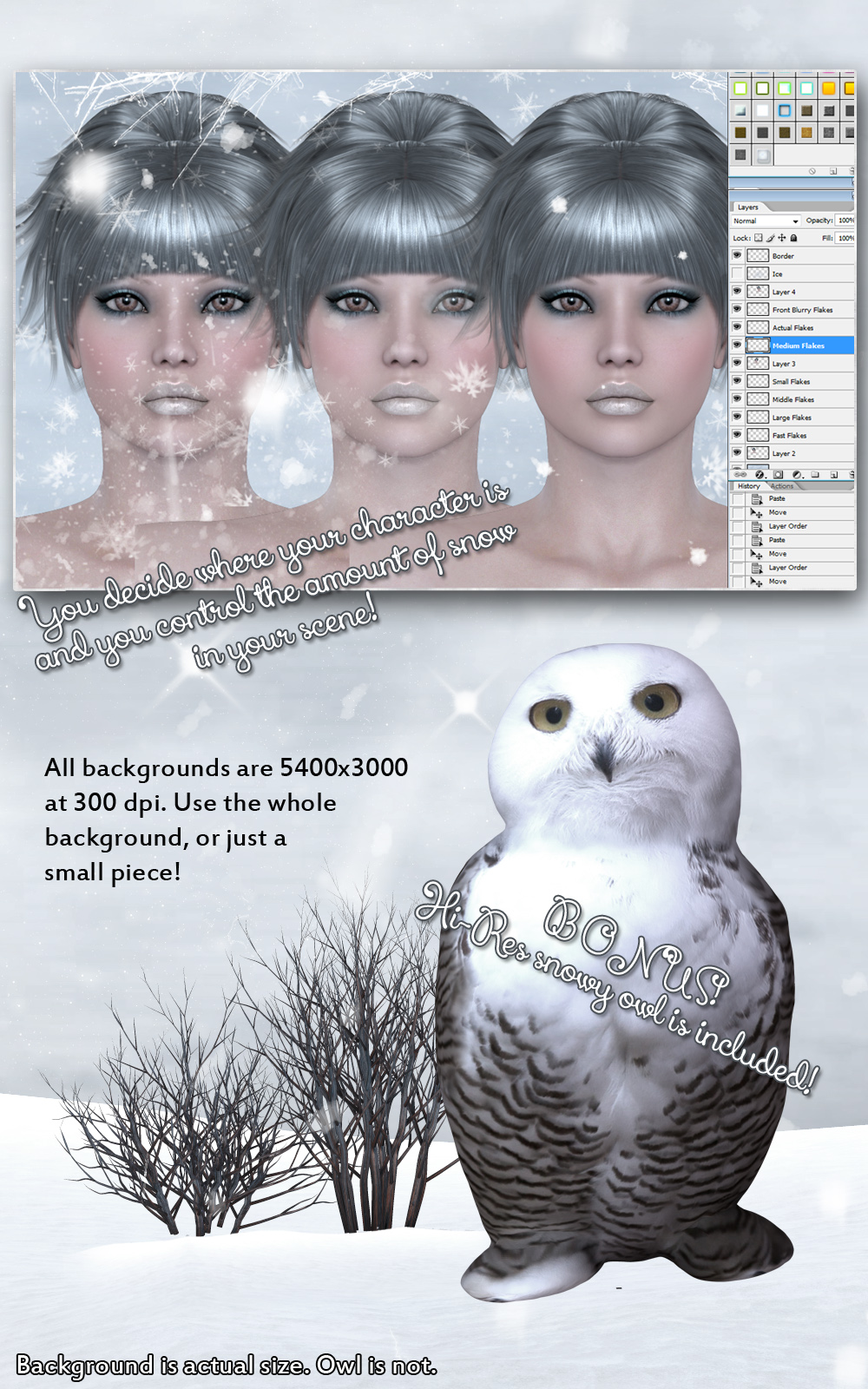 SnowFall Scenes PSDs by N/A