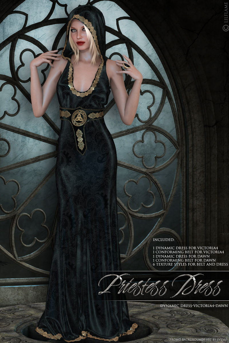 Dynamic Priestess Dress V4/Dawn by N/A