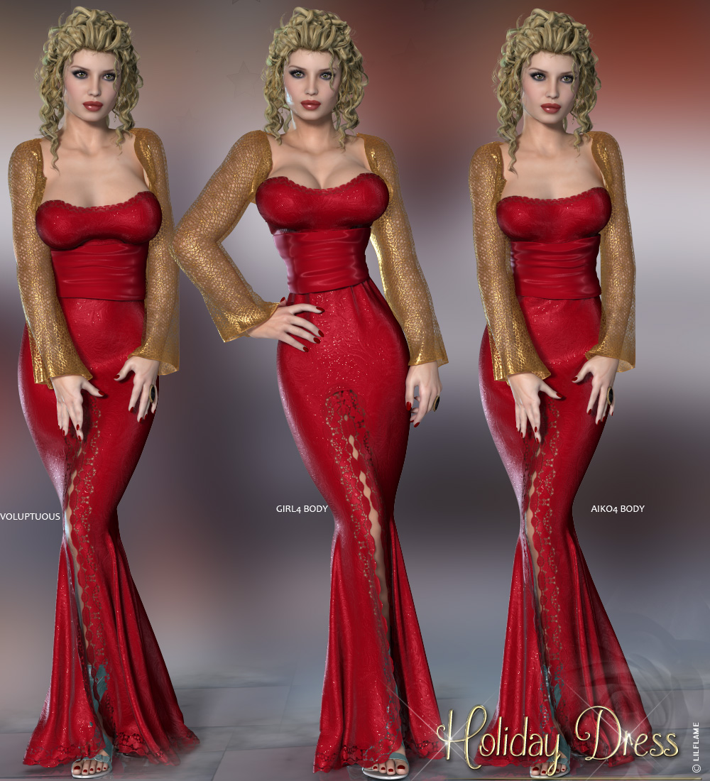 Dynamic Holiday Dress by N/A