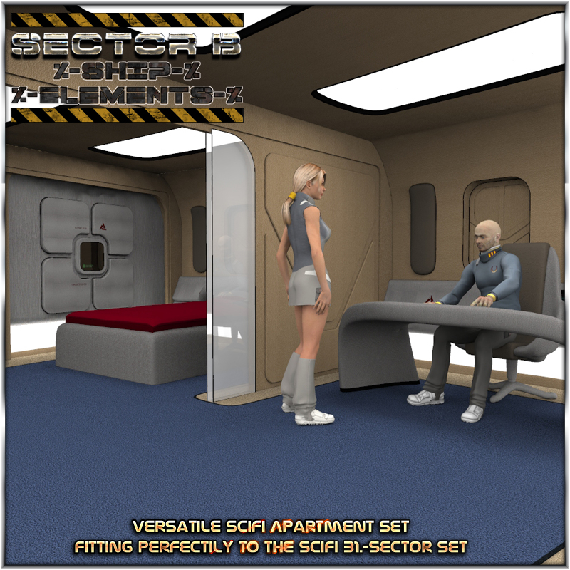 Ship Elements B2: SciFi Apartment by N/A