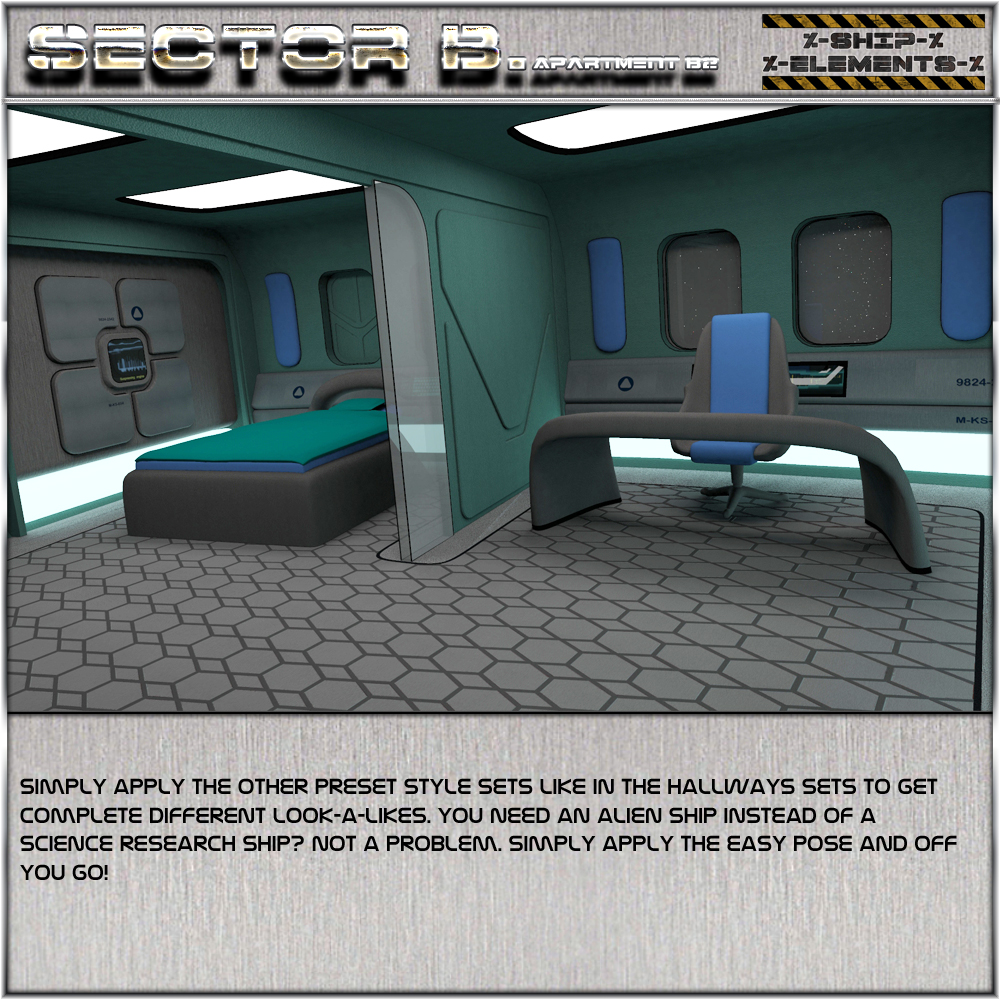 Ship Elements B2: SciFi Apartment by N/A